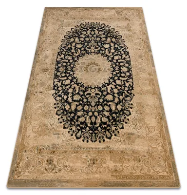 Imagen del producto de Alfombra de lana SUPERIOR Piemonte color Rosetón / azul oscuro beige 170x235 cm