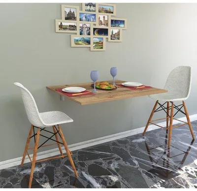 Produktbild von Atlas Wandklapptisch platzsparend 72x45 cm Kiefernholzoptik
