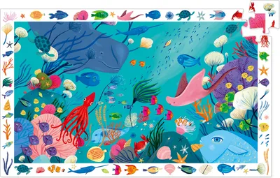 Produktbild von Djeco Beobachtungspuzzle, Aquatic