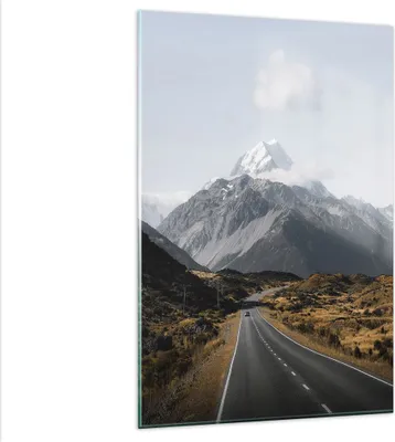Produktbild von Bilder auf glas - Einteilig - Weg Berg Gipfel - 80x120cm - Glasbilder - Wandbilder - Bilder - zum Aufhängen bereit - Wanddekoration aus Glas - Glas Bilder - Wandbild auf Glas - GPA80x120-4833