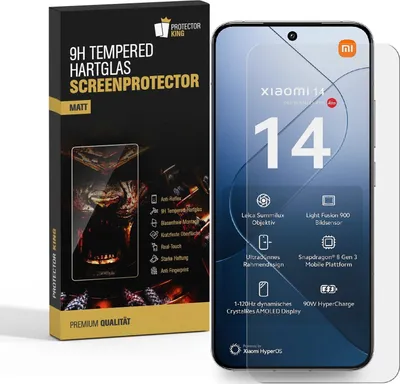 Zdjęcie produktu dla 5x Szkło pancerne 9H do Xiaomi 14 Matt ANT-Reflex z prawdziwego szkła hartowanego Ochraniacz ekranu Ochraniacz ekranu