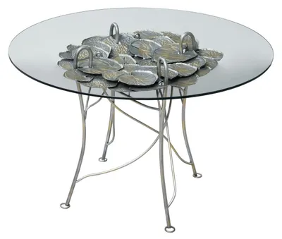 Immagine prodotto di MASSIVMOEBEL24 | tavolo d'appoggio   107x107x76 argento  DEKO #086