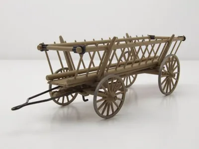 Produktbild von Leiterwagen Anhänger braun Modellauto 1:32 Schuco