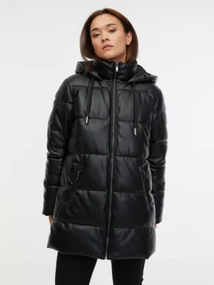 Produktbild von Orsay Schwarzer gesteppter Ledermantel für Damen 810080660000__38