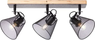 Produktbild von Brilliant Whole Spotbalken, 3-flammig E14 Schwarz Holz 40130/76