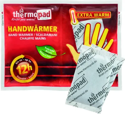 Zdjęcie produktu dla Thermopad 78010, Ogrzewacz rąk aktywowany powietrzem, 65 °C, 12 h, 80 mm, 50 mm, Torebka foliowa