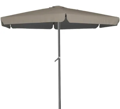 Produktbild von XXL Alu Sonnenschirm Ø 4m Kurbelschirm Gartenschirm Marktschirm Krempe taupe