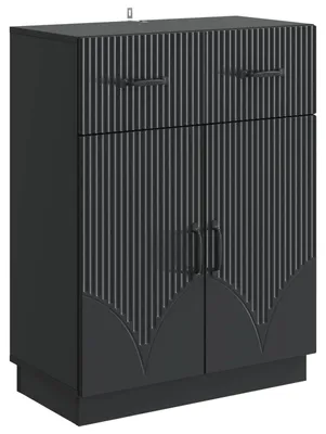 Immagine prodotto di Credenza vidaXL nera 66 x 34,5 x 87 cm in materiale derivato dal legno