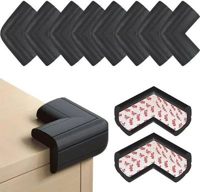 Produktbild von Unyqoos® 8er-Set weiche Schaumstoff-Eckenschützer (1,1 cm) – selbstklebender Kantenschutz für Baby & Kleinkind, BPA- und