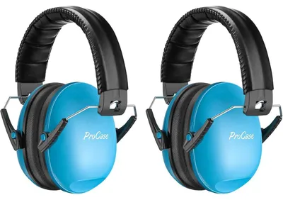 Image de Protection auditive pour enfants, NRR 21 dB, protection contre le bruit pour les enfants de 3 à 12 ans, pliable, couleur bleue