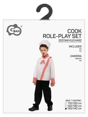 Obrázok produktu pre Detský kostým kuchára, veľkosť 130/140 cm - Godan