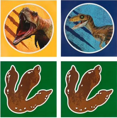 Produktbild von 4 Sticker Welt der Dinosaurier 20cm
