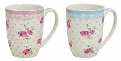 Produktbild von Tassen Becher Kaffeebecher Rose Porzellan 300 ml Stück