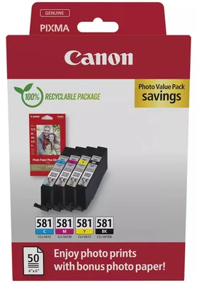 Immagine prodotto di Canon CLI-581 BK/C/M/Y Photo Value Pack
