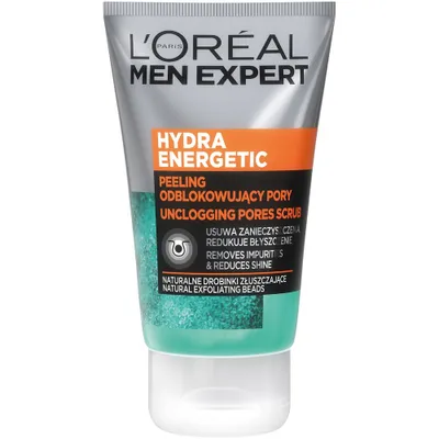 Zdjęcie produktu dla L´Oréal Paris Men Expert Hydra Energetic peelingový żel Odblokowujący pory Scrub 100 ml