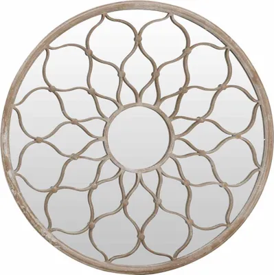 Produktbild von vidaXL Spiegel Sand 40x3 cm Eisen Rund für Innenbereich