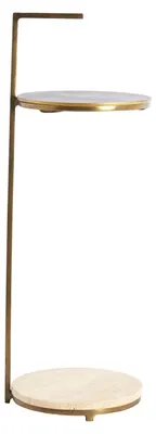 Productafbeelding van Light & Living - Bijzettafel Leda - Beige - Ø26x76cm