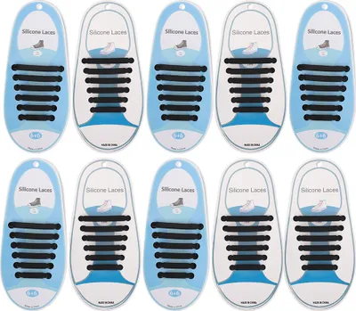 Immagine prodotto di 60 pezzi di lacci in silicone, lacci elastici per scarpe da ginnastica e scarpe per bambini, senza legatura
