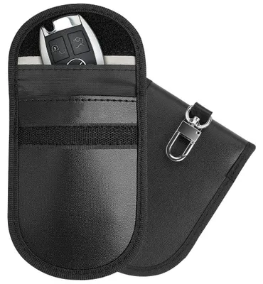 Produktbild von Schlüsselanhänger-Etui (2er-Pack), verbesserte signalblockierende Schlüsselanhänger-Hülle, Schutzhülle für Schlüsselanhänger, Diebstahlsicherung für schlüssellose Autoschlüssel