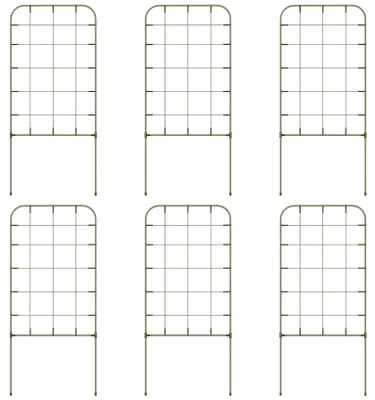 Produktbild von 6 Set Rankgitter Metallspaliere für Kletterpflanzen, Stahl, 40 x 90 cm