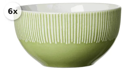 Produktbild von Müslischale 600ml 6er Set Banda grün