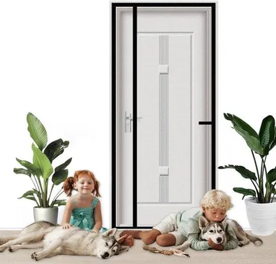Immagine prodotto di Zanzariera, porta a battente, magnetica, 100 x 210 cm, universale, bianca, senza forature