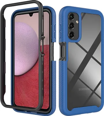 Produktbild von Galaxy A14 5G Hülle, Hybrid Transparente Rückseite TPU Bumper Stoßfest Schutzhülle für Samsung Galaxy A14 5G Dunkelblau