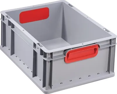 Produktbild von allit Aufbewahrungsbox ProfiPlus EuroBox 417 grau/rot