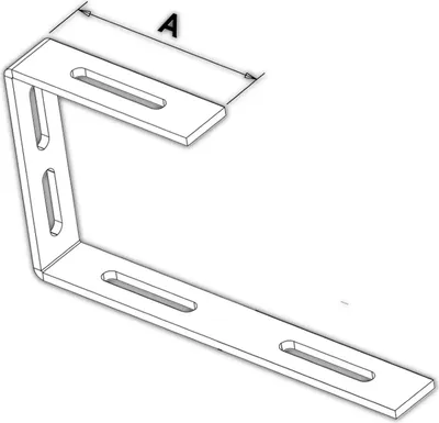 Obrázek produktu pro Vergokan U-držák, V=130, Š=200, 0,3 kN, elektrolyticky pozinkovaný, 1 ks.