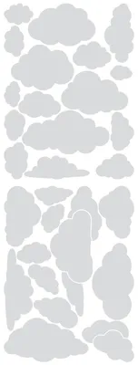 Produktbild von Sichtschutzfolie – 25 Wolken – Selbstklebende Fensterfolie für Fenster und Duschtüren – 80 x 30 cm
