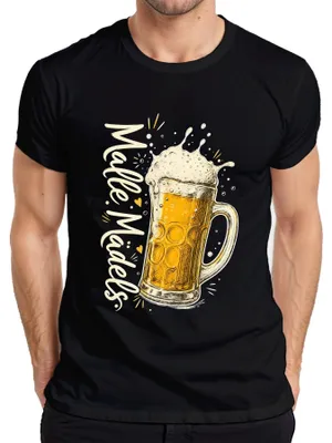 Produktbild von Malle Mädels Mallorca Party Urlaub Bier JGA Feiern Ballermann Herren T-Shirt, Schwarz, S