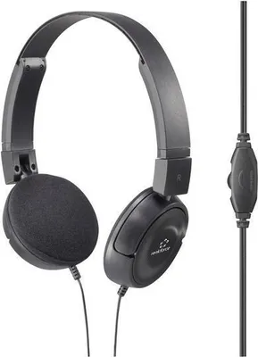 Produktbild von Renkforce RF-HS-130 On Ear Kopfhörer kabelgebunden Stereo Schwarz Lautstärkeregelung