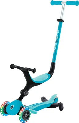 Produktbild von GLOBBER GO-UP ACTIVE LIGHTS 360 – 3 in 1 Aufsitzrad, Laufrad und Scooter, 120/80 mm, 3-rädrig, höhenverstellbar, blau