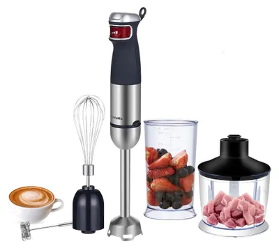 Imagen del producto de Batidora de mano - 1200W - Batidora de inmersión - 5 funciones - Cuchillas de acero inoxidable - Control de velocidad variable