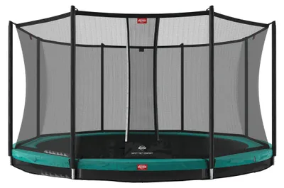 Produktbild von BERG Bodentrampolin Favorit InGround 380 + Sicherheitsnetz Comfort Grün