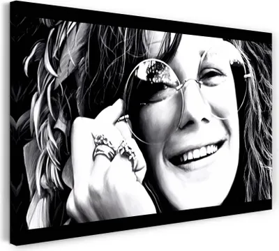 Produktbild von Leinwandbild (100x70cm): Janis Joplin, echter Holz-Keilrahmen inkl. Aufhänger, handgefertigt in Deutschland