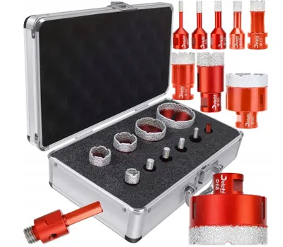 Produktbild von Diamant-Lochsäge für GRES-Fliesen, Set ⌀ 6, 8, 10, 12, 20, 30, 35, 50, 68 M14
