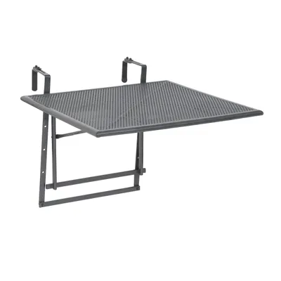 Produktbild von greemotion Balkonhängetisch XL Toulouse Balkontisch-hängetisch Eisengrau 70 x 88 x 47-79 cm