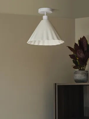 Produktbild von Ledvance Deckenleuchte Decor Pulp Ceiling Weiß Ø31cm max. 9W E27 aus Pappmaché