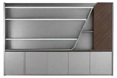 Obrázek produktu pro Elegantní kancelářská skříň s moderními policemi a stylovým designem
