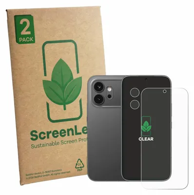Produktbild von 2x ScreenLeaf Schutzfolie für Honor 600 (Display+Kamera) nachhaltiger Displayschutz Display Schutz Folie Klar Transparent