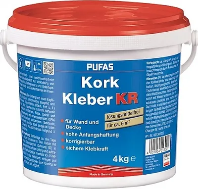 Produktbild von PUFAS Korkkleber KR 4kg lösungsmittelfrei gebrauchsfertig mit hoher Anfangshaftung