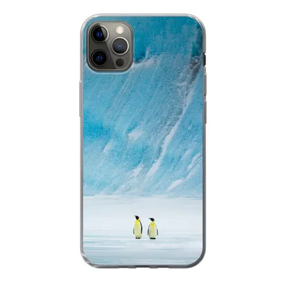 Produktbild von MuchoWow® Handyhülle Schutzhülle Hülle für iPhone 12 Pro Max Zwei Kaiserpinguine vor einem Eisberg Silikon Softcase Handy Hülle - Hartschale
