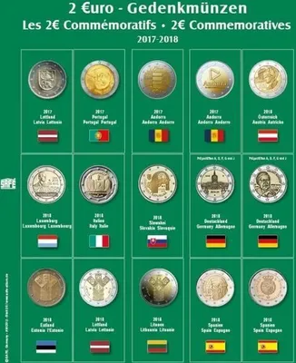 Produktbild von SAFE 7341-20 Münzblatt mit Vordruck für 2 EURO 2017/2018