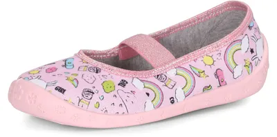Produktbild von Ladeheid Kinder Mädchen Hausschuhe LARW008 (Rosa Regenbogen, 26 EU)