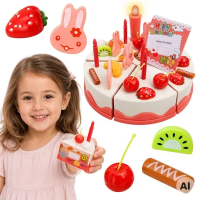 Obrázok produktu pre Woopie narodeninová torta na krájanie sviečok ovocie 40 ks.