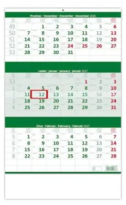 Immagine prodotto di Calendario trimestrale 2027, colore verde (N206-27)