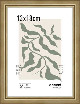 Produktbild von accent by nielsen Holz Bilderrahmen Ascot, 13x18 cm, Gold