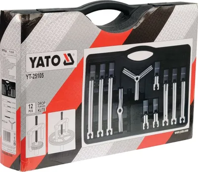 Produktbild von Yato YT-25105, Abzieher mit Gleitbacken, Kohlenstoffstahl, Chrom, Schwarz, Edelstahl, 12 Stück(e)