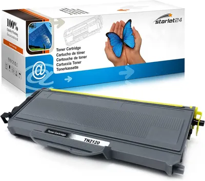 A toner cartridge and its packaging are shown.